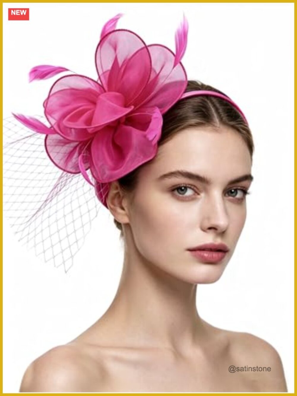 Handmade Feather Fascinator Hat Headband Hair Clip Tea Party Cocktail
